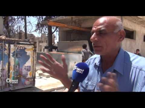 تضاعف أسعار الثلج بعد أرتفاع درجات الحرارة في غرب حلب