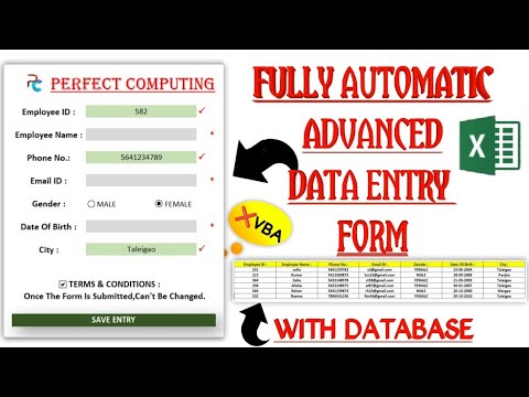 No VBA fully automatic advanced data entry form with database in ms ...