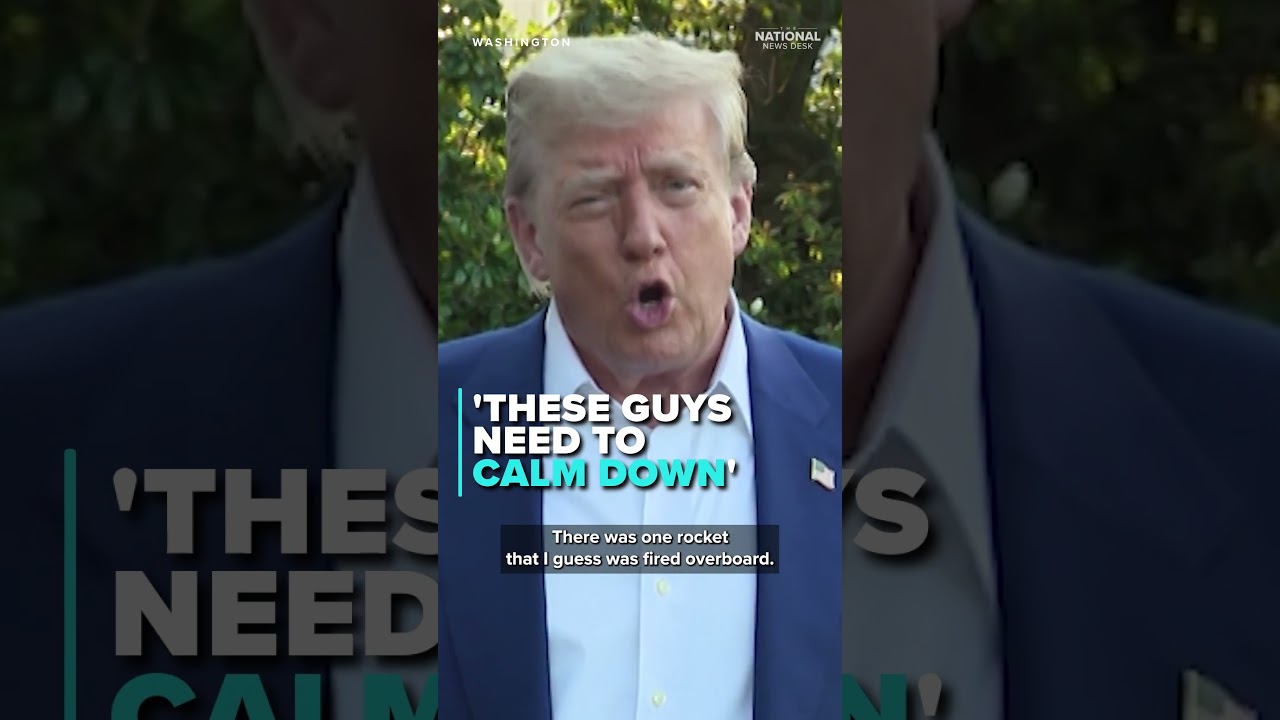 Trump says Israel needs to 'calm down'