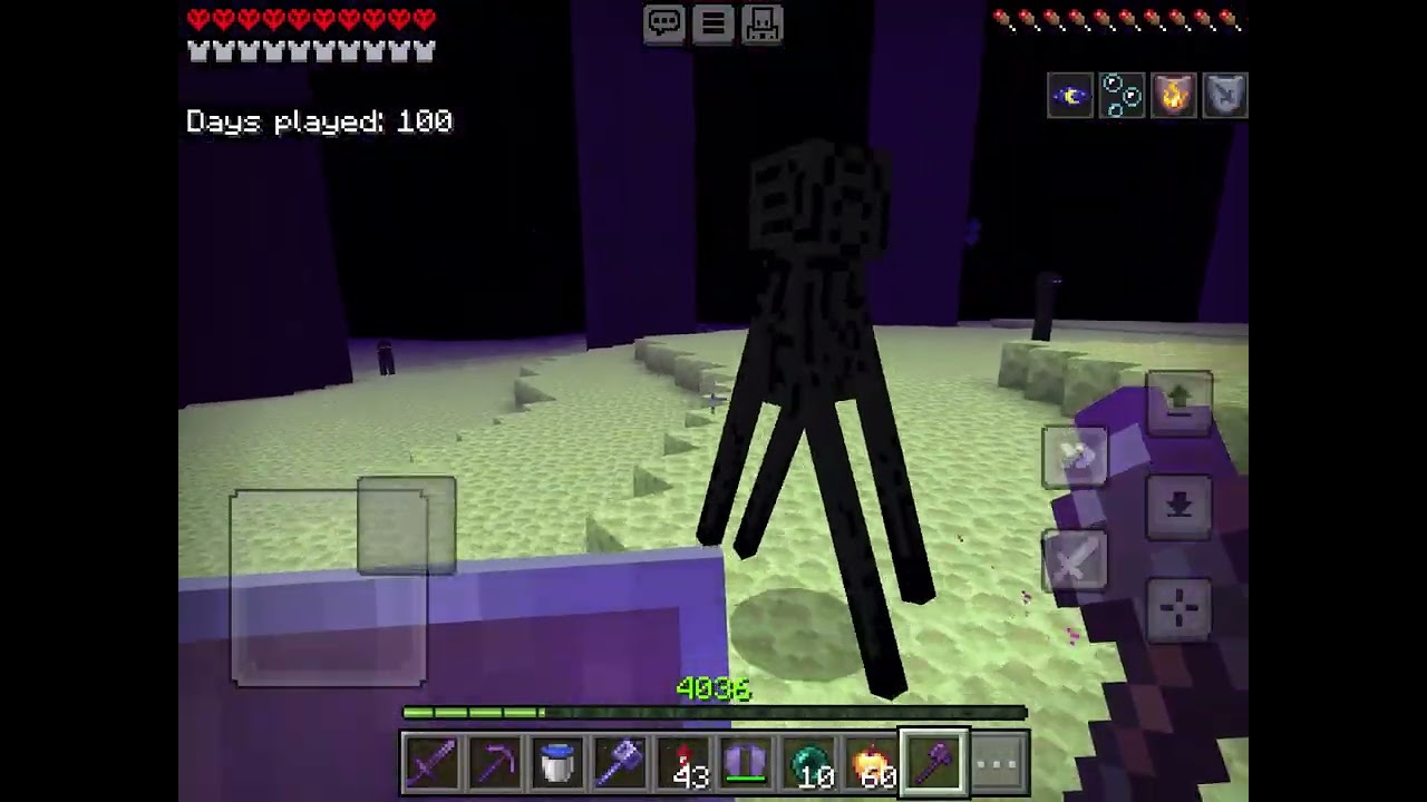 Defeating the ender dragon 