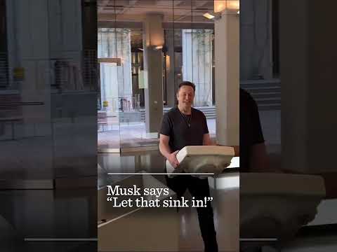Watch Elon Musk Enter Twitter HQ! #shorts