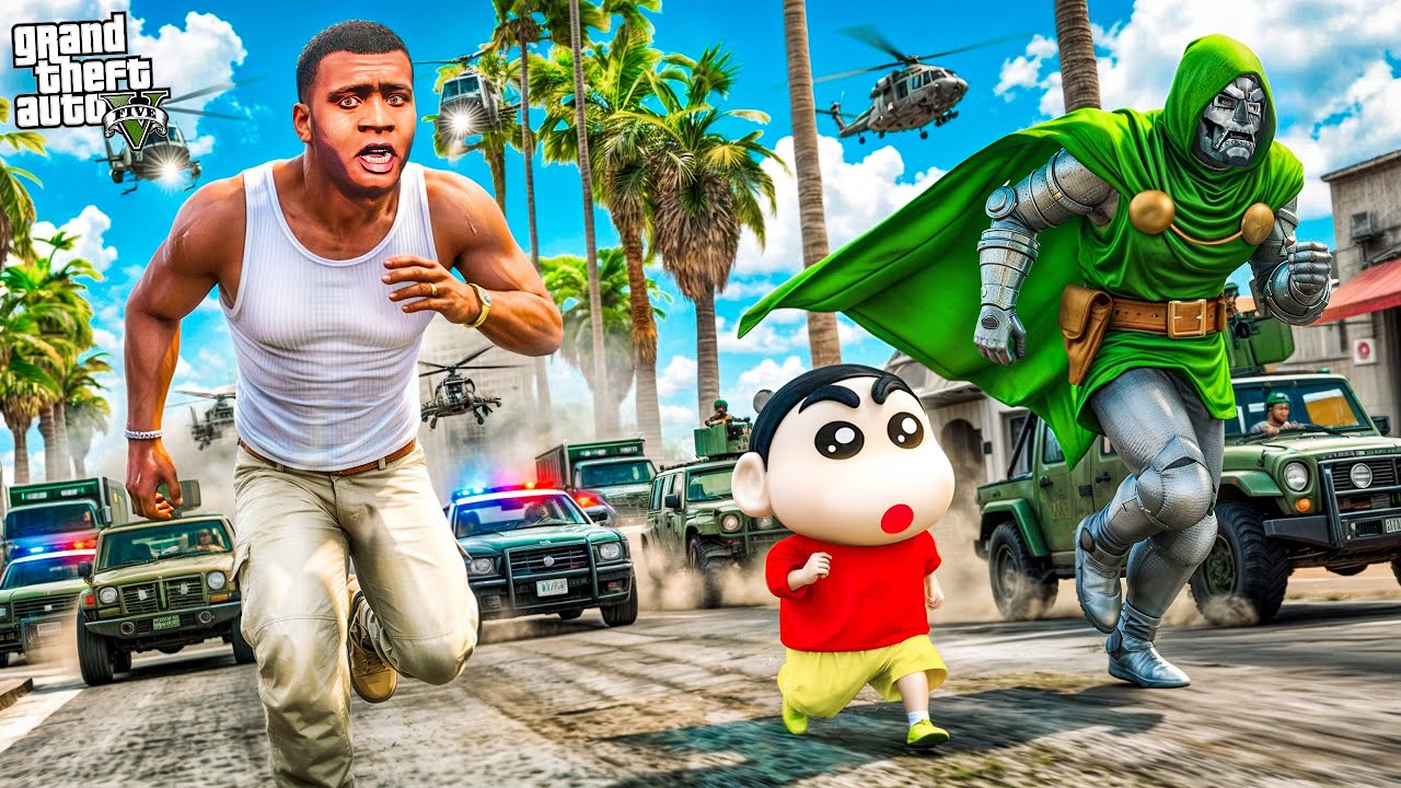 Franklin, Shinchan & Tranklin ATTACKED by Los Santos POLICE 😱🚔 | GTA 5 Malayalam