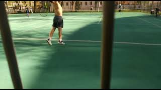 My wrong tennis serve technique.