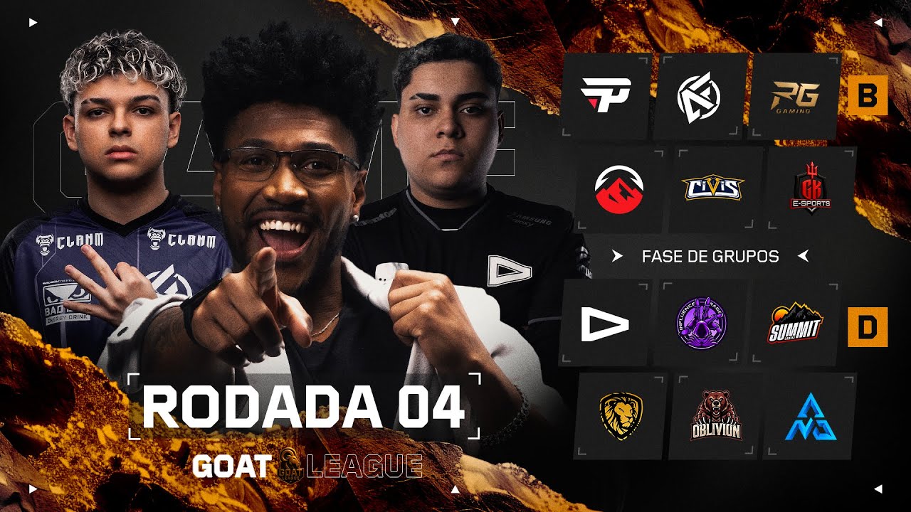 🏆🐐 GOAT LEAGUE FREE FIRE | RODADA 4 - GRUPOS BxD - LOUD, PAIN, INFLU ...