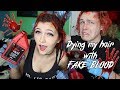 Dying my hair with Fake Blood *Halloween Hair Hacks*