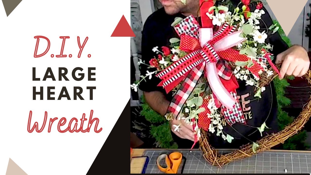 Valentine Grapevine Heart Wreath Tutorial » Homemade Heather