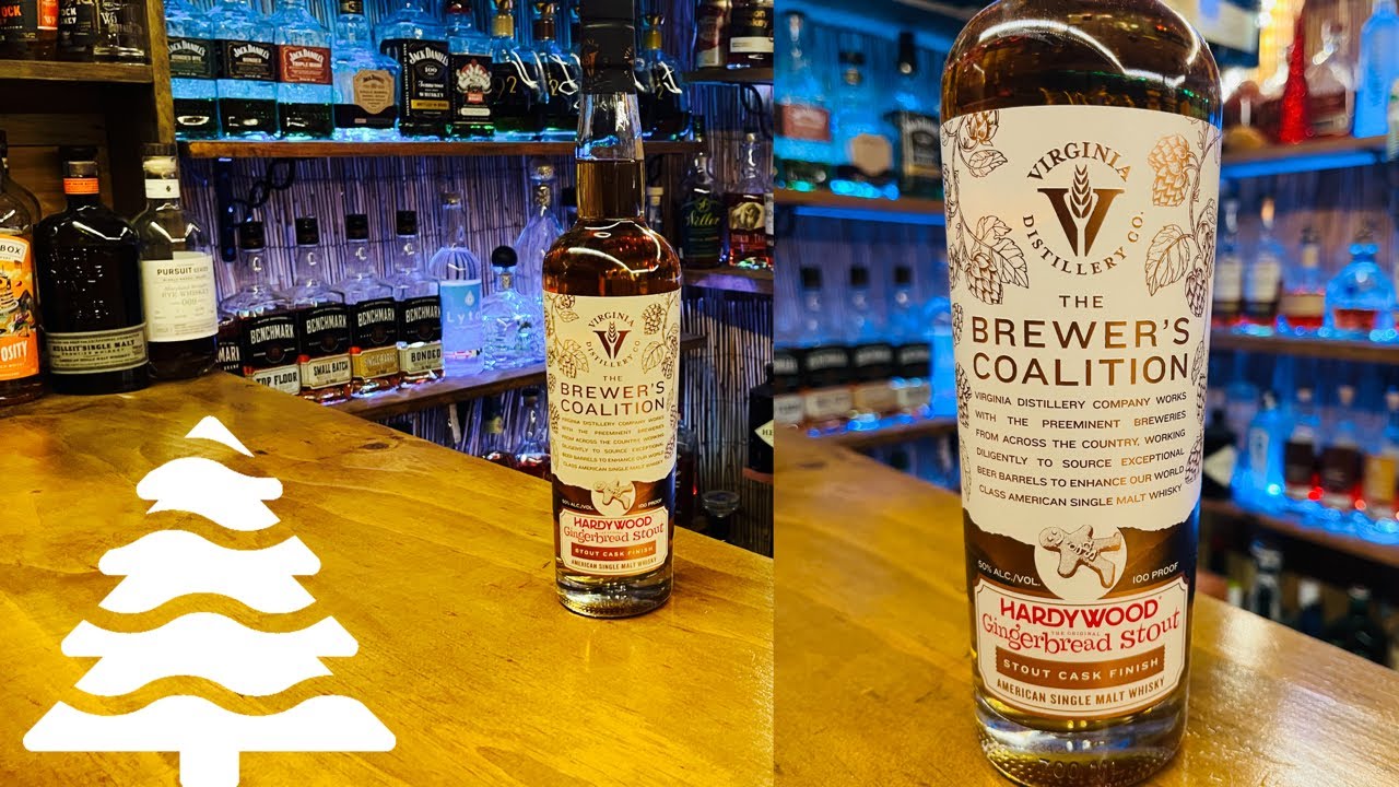Virginia Distillery Co. HARDYWOOD Gingerbread Stout Review.  American Single Malt Whisky, Stout Cask