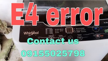 E4 error Whirlpool Automatic washing ( Vlog No646) #washingrepair#whirlpool