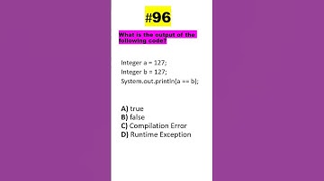 Quiz-96 #crackjavainterview #LearnJava #java #quiz #interview #coding #spring #tricks #programming