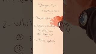 Pre, While and Post stages for reading skill!