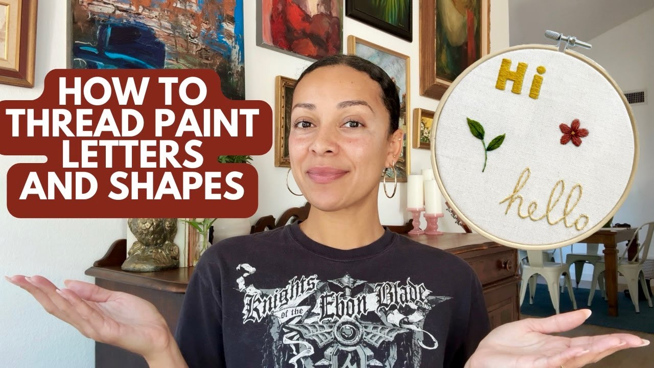 Как рисовать буквы и фигуры нитками