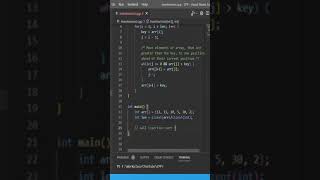 Insertion Sort Program in C++