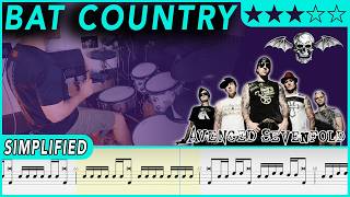Bat Country (SIMPLIFIED) - Avenged Sevenfold | #214 DRUMSCRIBE