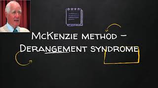 McKenzie Method  Derangement syndrome! #StayHome and study #WithMe