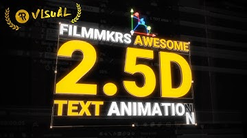2.5D Text Animation In After Effects PART 2 - AR/tutorials