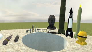 Nuclear And Chemical Engineering Bombs explosion testing in Deep Hole ( Garry's mod ) 