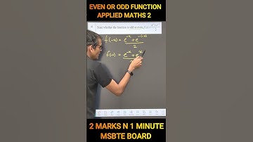 FUNCTION EVEN OR ODD | NILESH SIR | APPLIED MATHS 2