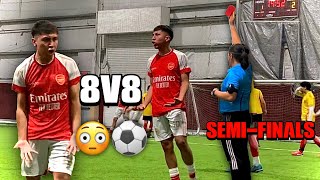 RED card game 🔴  FOULS & GOALS | cash prize tournament | Indoor 8v8 soccer league