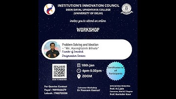 Workshop on Problem Solving and Ideation