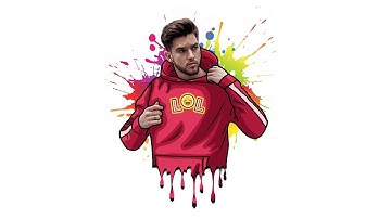 Cartoon Splatter Dripping Effect Photoshop Tutorial