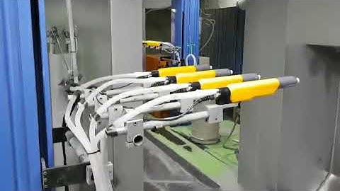 Automatic powder coating gun