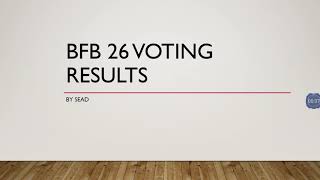 BFB 26 voting Results