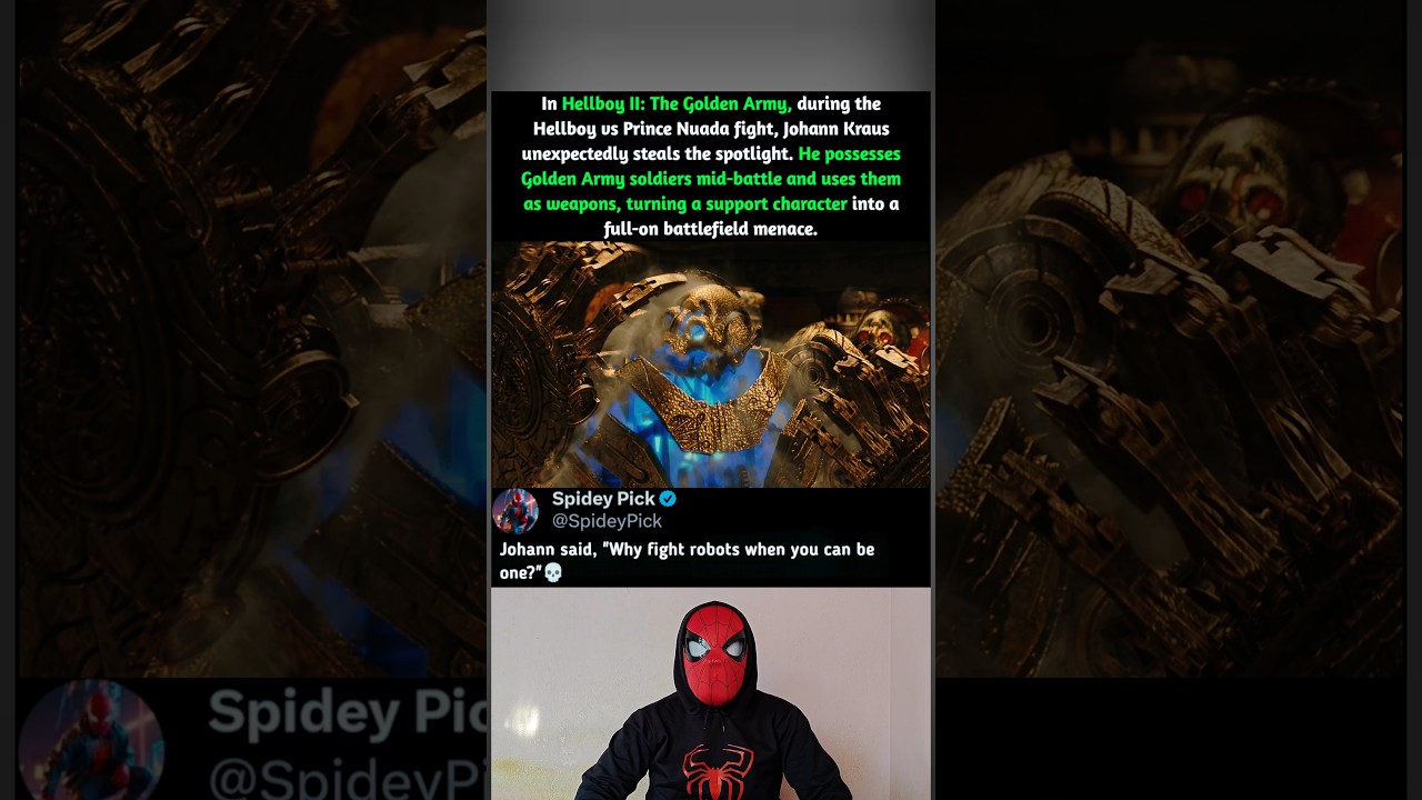 In Hellboy II: The Golden Army (2008), Johann Kraus Goes Full Badass 