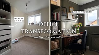 Home Office Makeover | English cottage style | IKEA PAX hack