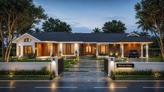 Beautiful Kerala House Front View 🌿#keralahouse #exteriordesign #interiordesign #dreamhome #kerala 