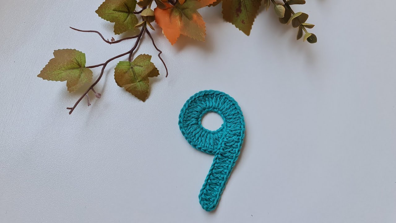 NÚMERO 9 de croche passo a passo