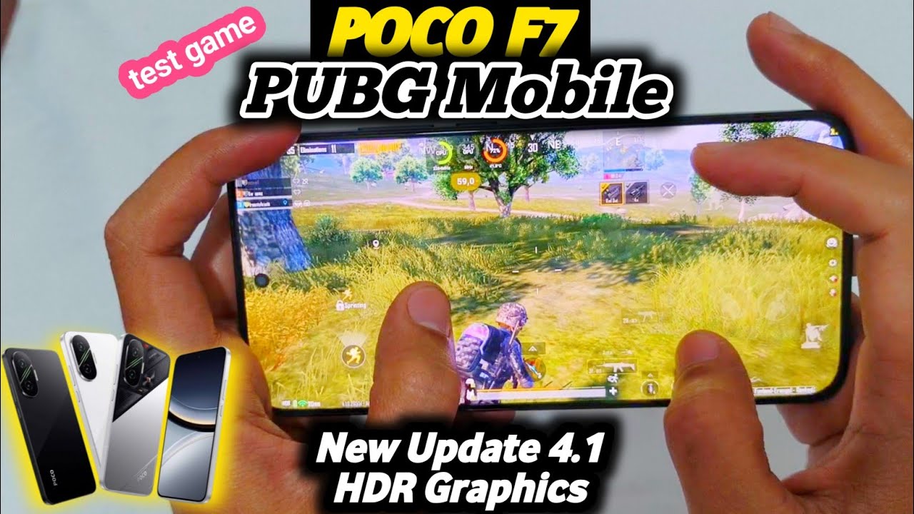POCO F7 Test Game PUBG Mobile New Update 4.1 HDR Extreme Graphics | Full Handcam