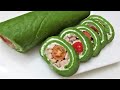 Как приготовить Рулет из шпината с курицей и сыром, рецепт!/ How to cook spinach roll with chicken