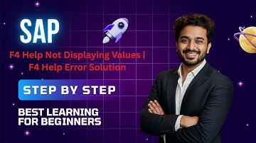 🔍 SAP F4 Help Not Displaying Values | F4 Help Error Solution | #sapjobs