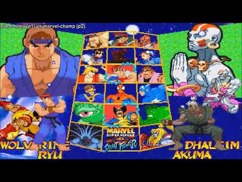 Fightcade -  Marvel Super Heroes Vs Street Fighter - Silent-Ninja(USA) Vs Marvel-Champ(USA)