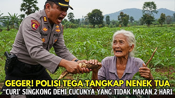 Jatim Merinding !! Polisi ini tega tangkap nenek tua yang curi singkong demi cucunya yg tdk makan