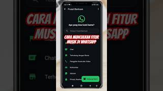 cara memunculkan fitur musik,lagu di whatsapp#shorts#azkachannel