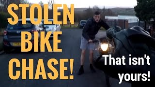 Biker Chases and Confronts Bike Thief!