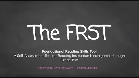 Wisconsin Foundational Reading Skills Tool