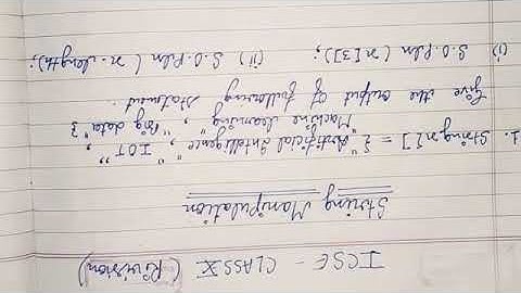 Revision of String manipulation