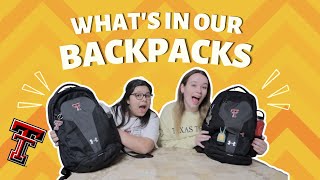 What's in our COLLEGE Backpacks | Texas Tech Vlog Squad