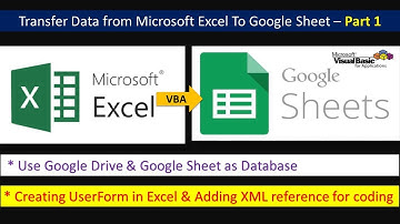 Transfer Data from Microsoft Excel To Google Sheet  - Part 1