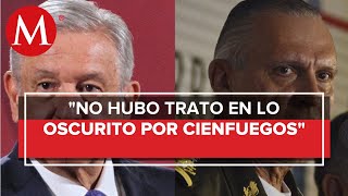 AMLO niega que EU haya soltado a Cienfuegos a cambio de capo