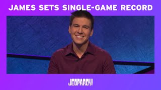 Jeopardy James Holzhauer Sets Single-Game Record Jeopardy