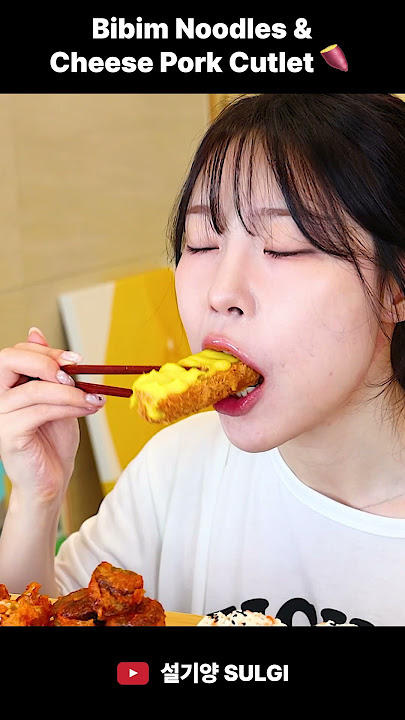 ASMR MUKBANG| 열무김치 비빔국수 고구마 치즈 돈까스 만두 순대 강정 김밥 먹방 & 레시피 Bibim Noodles Cheese Pork Cutlet Eating