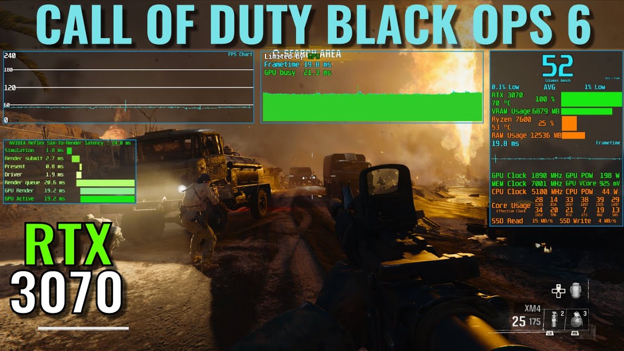 Call of Duty Black Ops 6 Campaign - RTX 3070 - 1440p, 1080p - Benchmark ...