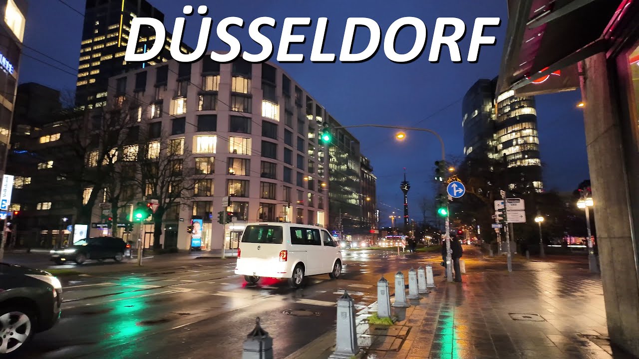 Düsseldorf walkingtour 4K | Im Regen Winter 2026