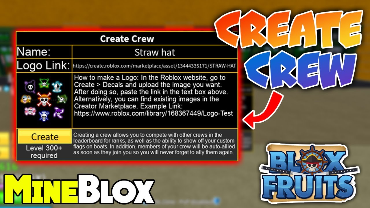 How To Make Crew Logo In Blox Fruits - Full Guide 