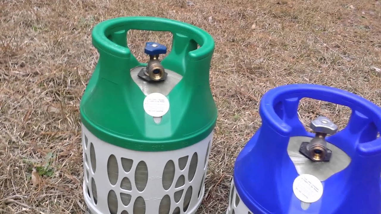 Lite weight Fiberglass propane tanks come in many sizes YouTube