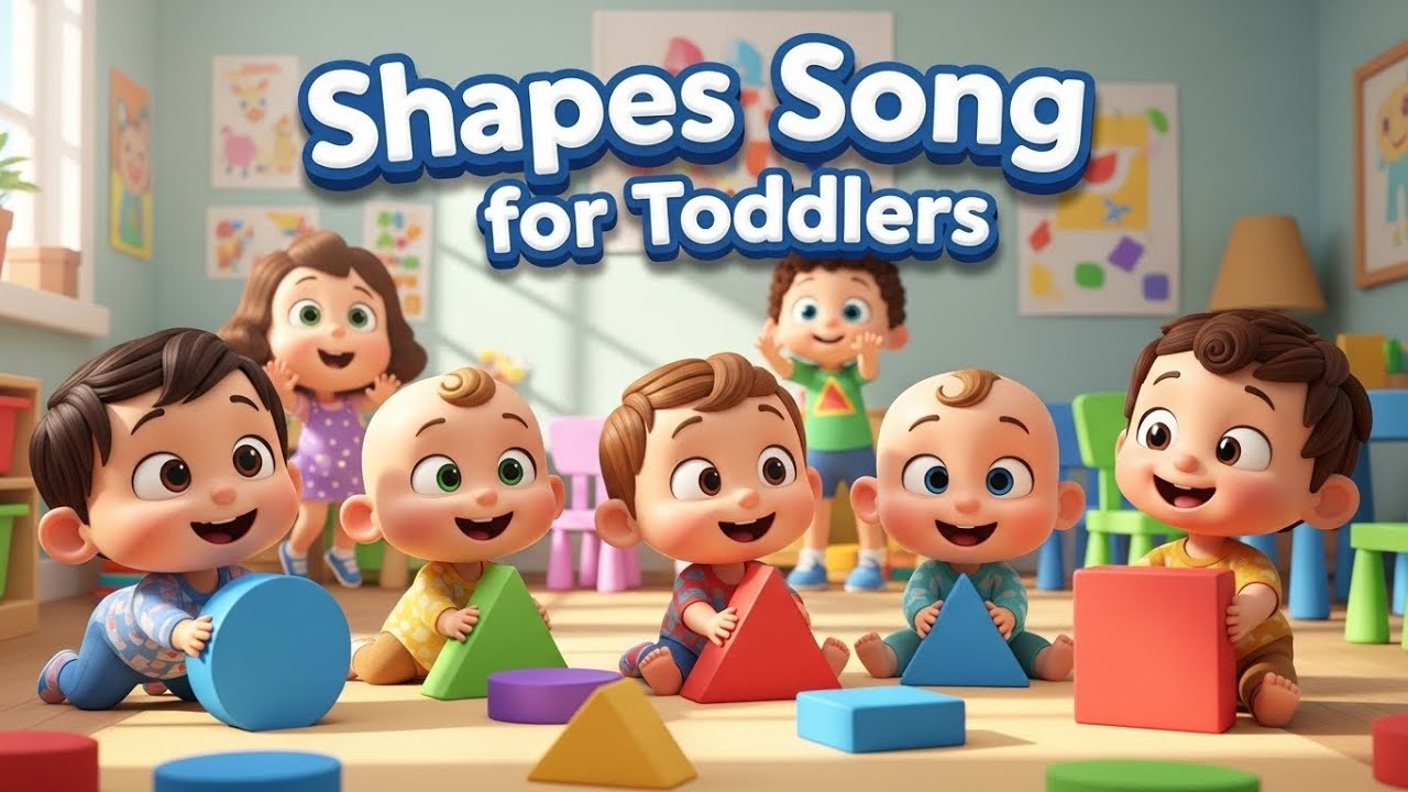 Toddler Shapes Song 🔺🟢⚪ | Fun Educational Kids Song