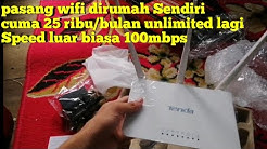 cara pasang wifi sendiri dirumah pakai wifi-id dikantor telkom 50/bulan unlimited lagi...tanpa lelet - Durasi: 15.20. 